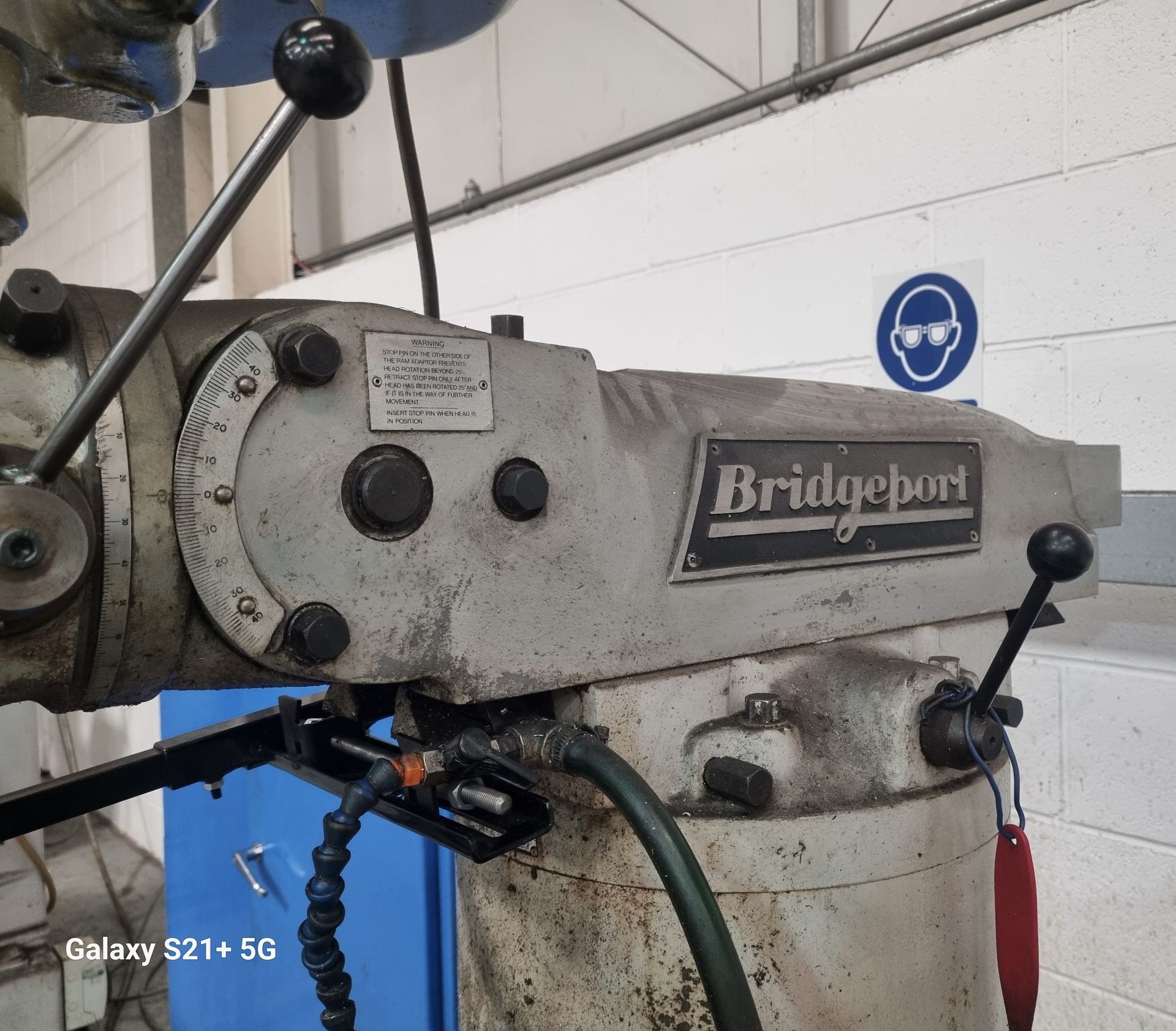 Bridgeport J Series knee type Vertical and Turret Milling Machine, 9in x 42in T slotted table, - Image 7 of 19