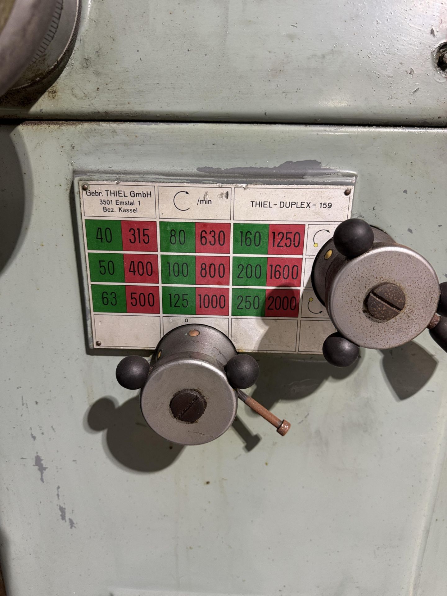 Thiel Duplex 159 Toolroom Milling Machine, 400volts, vertical and horizontal spindles, with 6in - Image 5 of 15