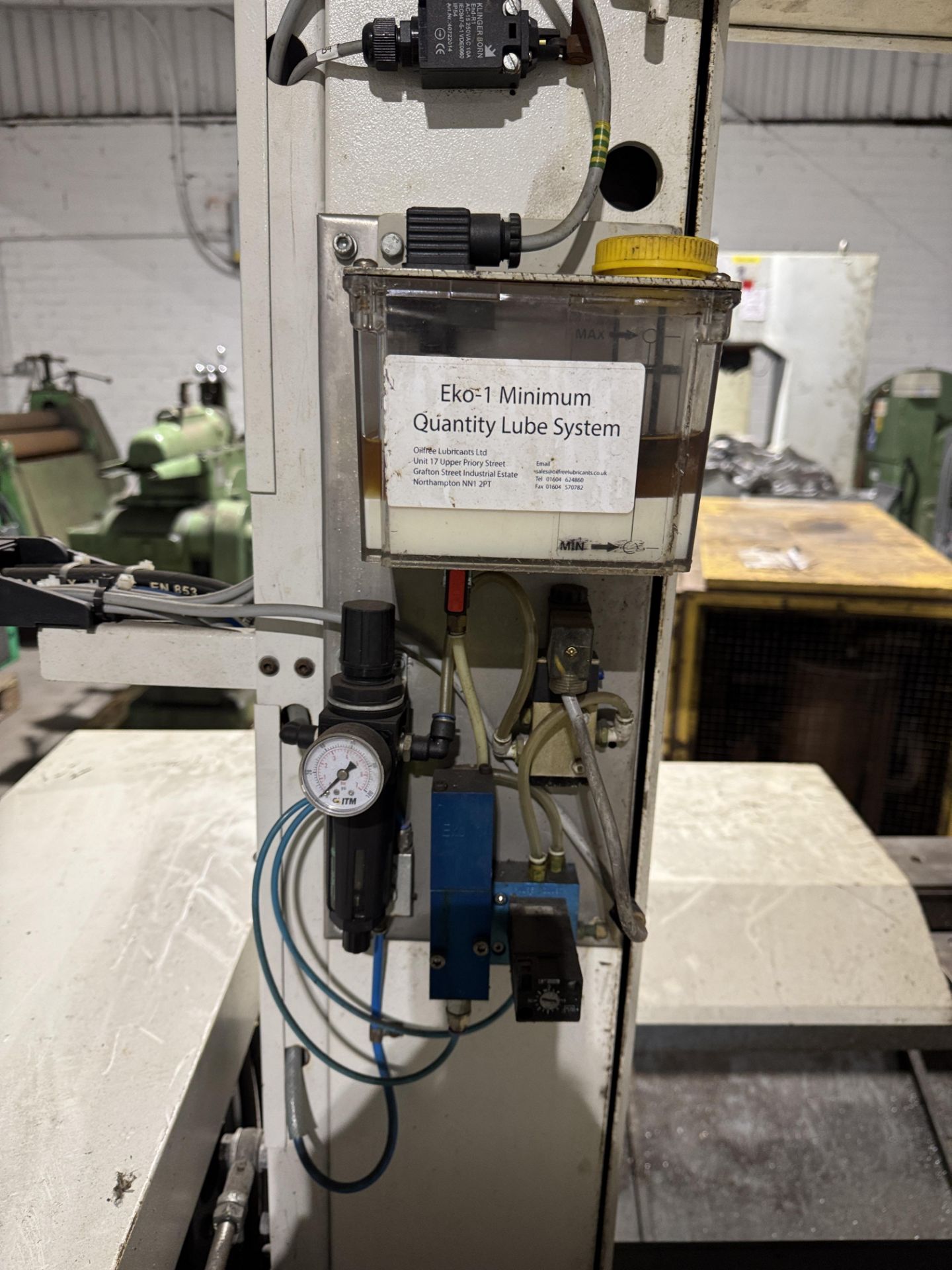 Bauer VG450L vertical tilt head Mitre Bandsaw, 400volts, year 2016 (lot location: Rochdale) ( - Image 10 of 14