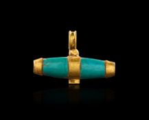 A ROMAN GOLD & TURQUOISE AMULET, CIRCA 1ST-2ND CENTURY A.D.