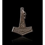 A VIKING SILVER "MJOLNIR" PENDANT, CIRCA 9TH-10TH CENTURY A.D.