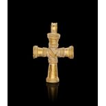 A BYZANTINE GOLD PENDANT CROSS CIRCA 6TH CENTURY A.D.