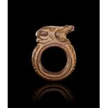 AN EGYPTIAN GRANDIORITE FROG RING, LATE PERIOD TO PTOLEMAIC PERIOD, 664-30 B.C.