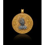 A BYZANTINE GOLD & FIGURAL AMULET, CIRCA 10TH CENTURY