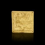 A BYZANTINE GOLD ICON DEPICTING TWO CRUSADERS, CIRCA 7TH CENTURY A.D.