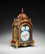 A FINE GEORGE III GILT BRONZE MOUNTED MUSICAL TABLE CLOCK MADE FOR THE OTTOMAN MARKET, J & M BROCKBA