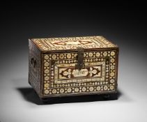 AN ANGLO-INDIAN MOTHER OF PEARL TABLE CABINET LATE 18TH EARLY 18TH CENTURY, VIZAGAPATAM