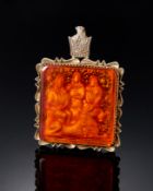 A DERVISH AGATE AMULET, 19TH CENTURY, PERSIA