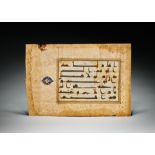 A KUFIC QUR'AN FOLIO NEAR EAST OR NORTH AFRICA, 9TH/10TH CENTURY