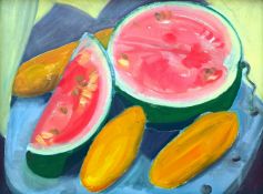 Köhler-Kliefert, Brigitte (1924 Stralsund - 2001 Berlin) „Stilleben mit Melone“