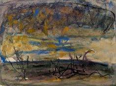 Leifer, Horst (1939 Altreichenau - 2002 Sanz) „Vorpommersche Landschaft bei Sanz“