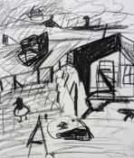 Manigk, Oskar (1934 Berlin, lebt in Ückeritz und Berlin) "Fischerstrandszene"