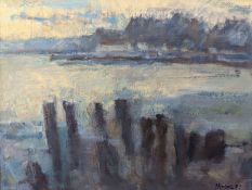 Franz, Martin (1928 Hamburg – 2016 Greifswald) „Morgenstimmung am Fischerdorf“