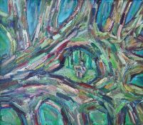 Knobloch, Hugo (1928 Schöndamerau/Ostpreußen - 2019 Rostock) „Der Maler im Wald“