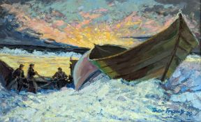 Franz, Theo (1905 Augsburg - 1993 Zempin) "Winter am Strand in Koserow"