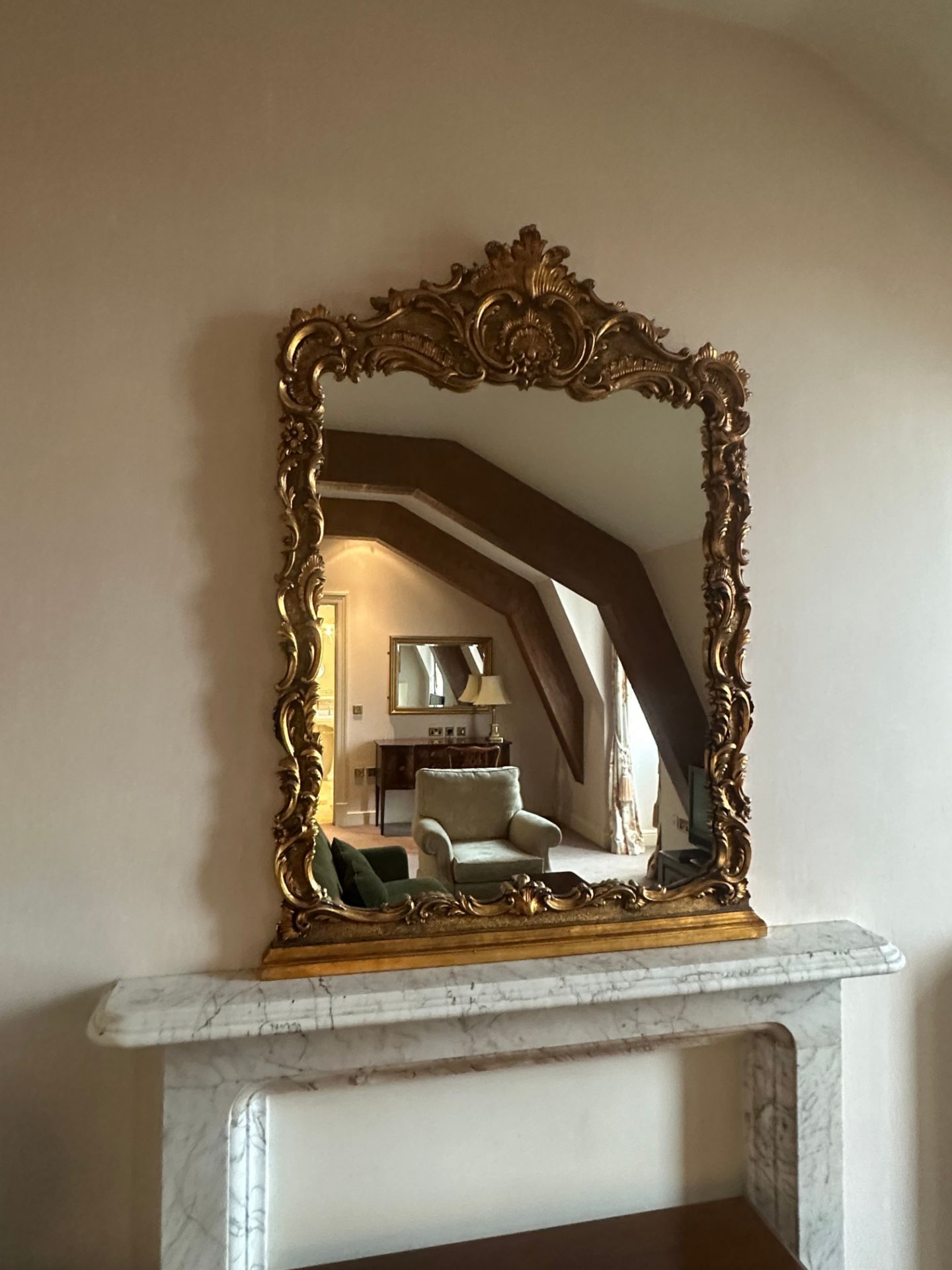 Rococo Revival Style Mirror with Decorativ…