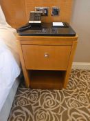 Pair of Bedside Tables – Francesco Molon Maple Nightstands with Stone Tops A pair of designer