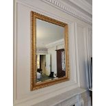 Bevelled Wall Mirror with Ornate Gilt Frame – 80 x 120cm A large bevelled wall mirror housed in a