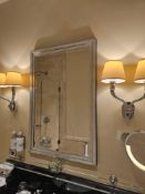 Wall Mirror – Silver Frame with Bevelled Plate, 62 x 92cm A rectangular wall-mounted mirror with a