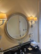 Circular Mirror – Round Wood Frame with Moulded Profile, 80cm Diameter A circular wall-mounted