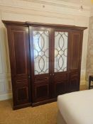 Francesco Molon Georgian Style Mahogany Breakfront with Satinwood Banding An Italian-made breakfront