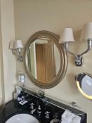 Circular Mirror – Round Wood Frame with Moulded Profile, 80cm Diameter A circular wall-mounted