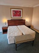 Room 554 Contents of hotel bedroom freestanding furniture as photographed briefly comprising