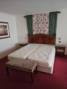 Room 458 Contents of hotel bedroom freestanding furniture as photographed briefly comprising