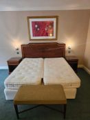 Room 454 Contents of hotel bedroom freestanding furniture as photographed briefly comprising