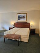 Room 557 Contents of hotel bedroom freestanding furniture as photographed briefly comprising