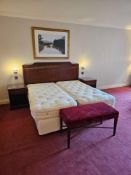 Room 558 Contents of hotel bedroom freestanding furniture as photographed briefly comprising