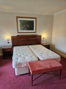 Room 560 Contents of hotel bedroom freestanding furniture as photographed briefly comprising