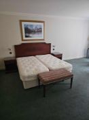 Room 463 Contents of hotel bedroom freestanding furniture as photographed briefly comprising