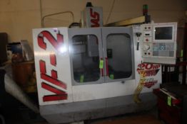 1998 HAAS VF2 w/ ATC 20 HP VECTOR DRIVE SERIAL 12775 & CHIP CONVEYOR