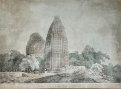 THOMAS DANIELL (1749 - 1840) - Hindoo Temples at Bindrabund on the River Jumna