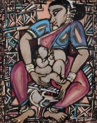 M. SURIYAMOORTHY (1944 - 2012) - UNTITLED (Mother and Child) (Set of 9)