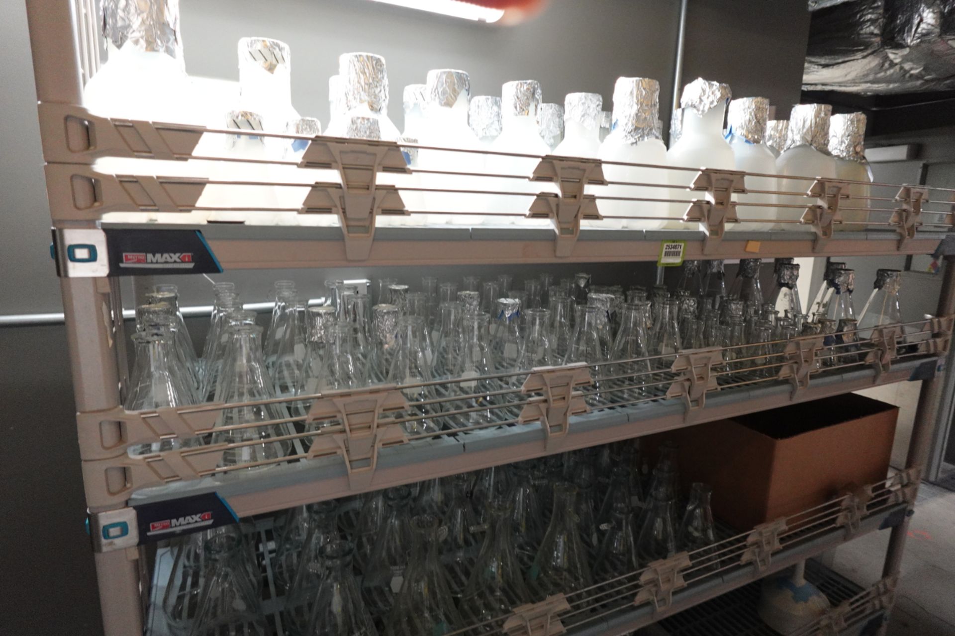 Metro Rack with Glassware. [Tag:2534071] {Loading Fee For This Lot: $25}