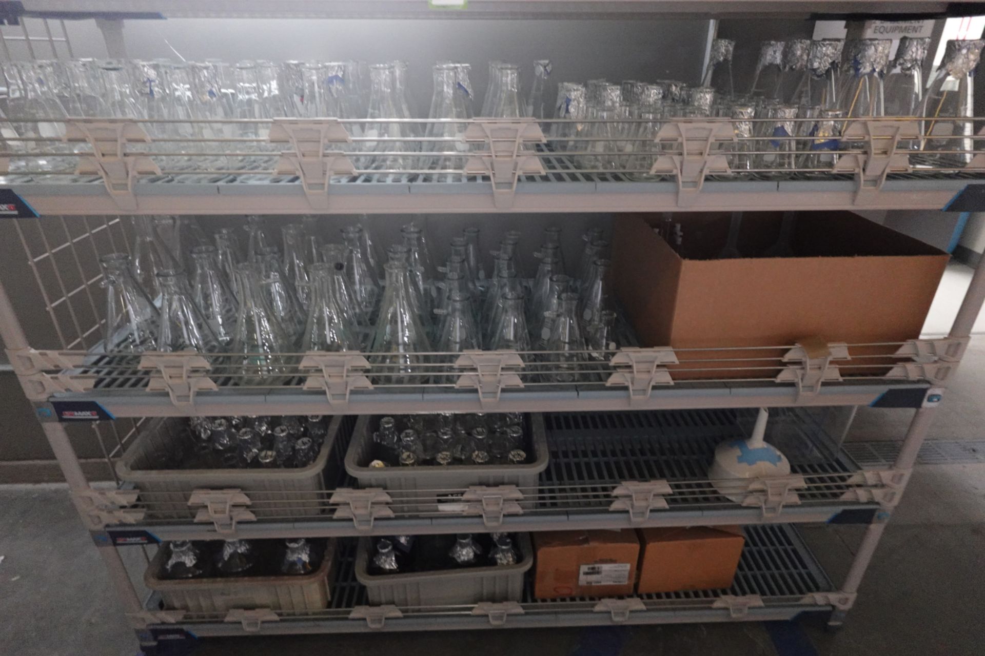 Metro Rack with Glassware. [Tag:2534071] {Loading Fee For This Lot: $25}