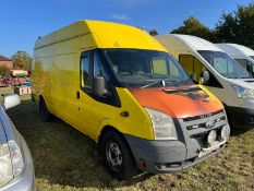 (11) Ford Transit, long wheel base van, diesel, MOT 05/09/26, Reg YG61 CYE, logbook & key in office