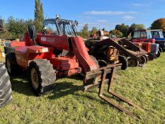 (96) Manitou 626 teleporter, first reg 01-07-1996, complete with pick up hitch, forklift tines,