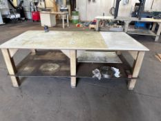 STEEL 8' X 4' SHOP TABLE