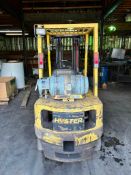 HYSTER H40XMS 4000 LB CAPACITY PROPANE FORKLIFT, FORK EXTENSIONS