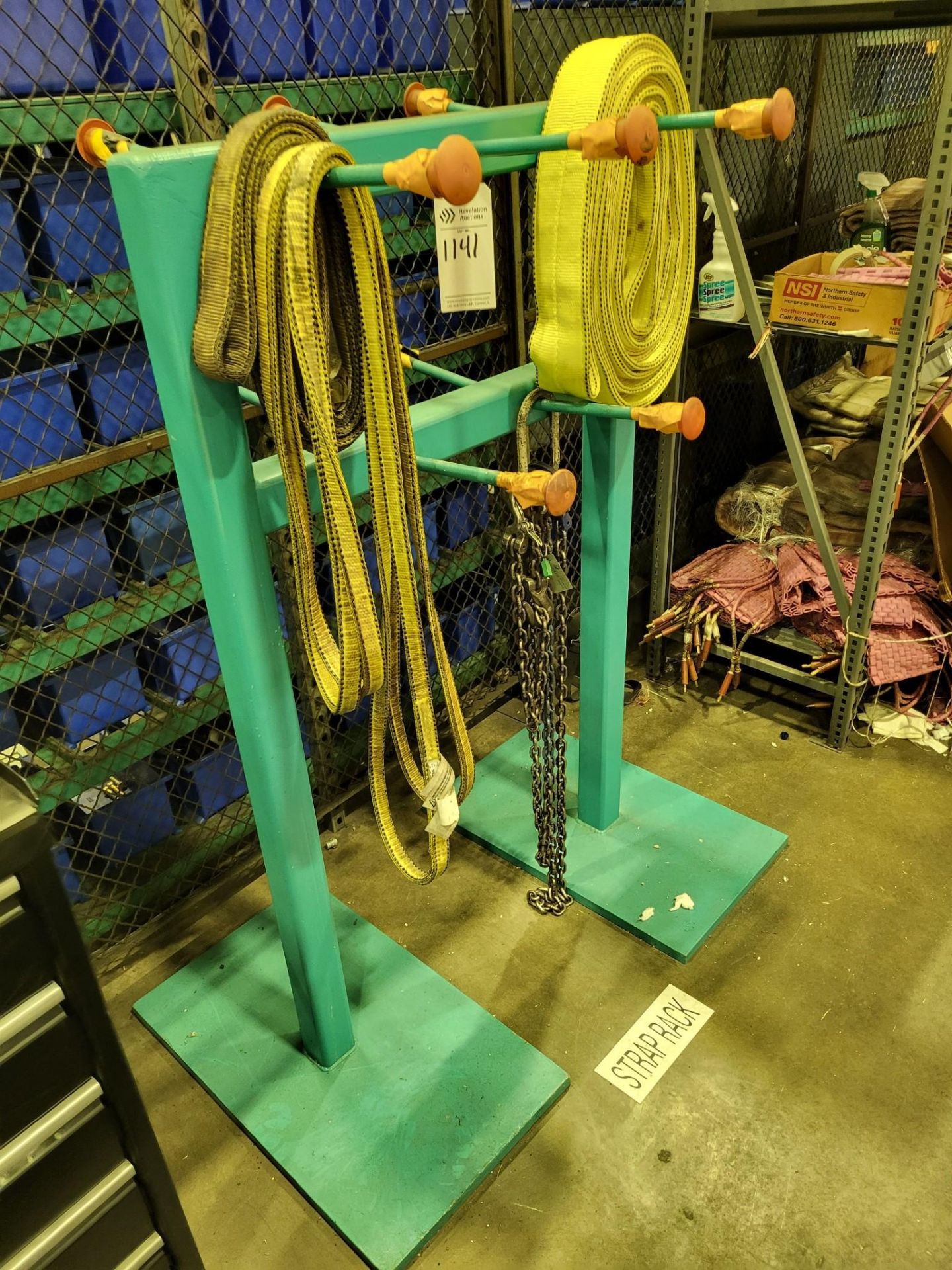 Metal Sling Rack STORAGE RACK WITH LIFTING SLINGS