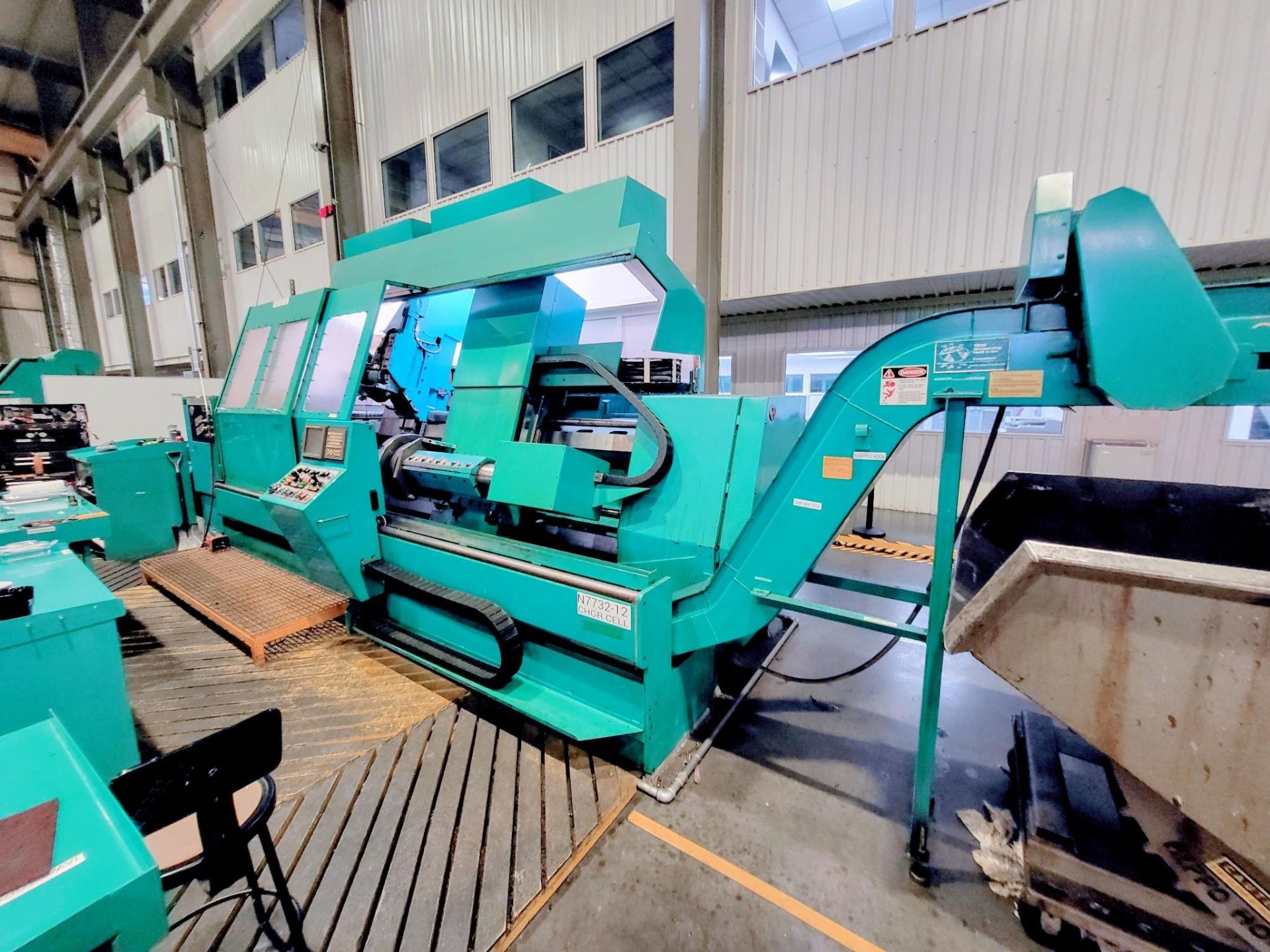 WARNER AND SWASEY SC-32/ LB5 4 AXIS CNC LATHE, DUAL SPINDLE, FANUC ...