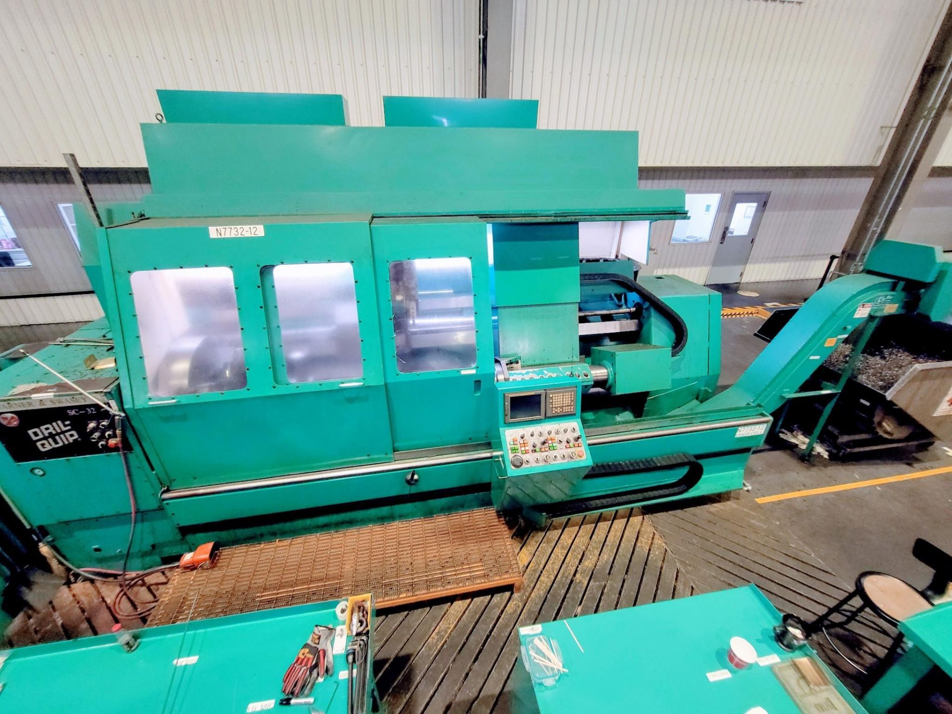 WARNER AND SWASEY SC-32/ LB5 4 AXIS CNC LATHE, DUAL SPINDLE, FANUC ...