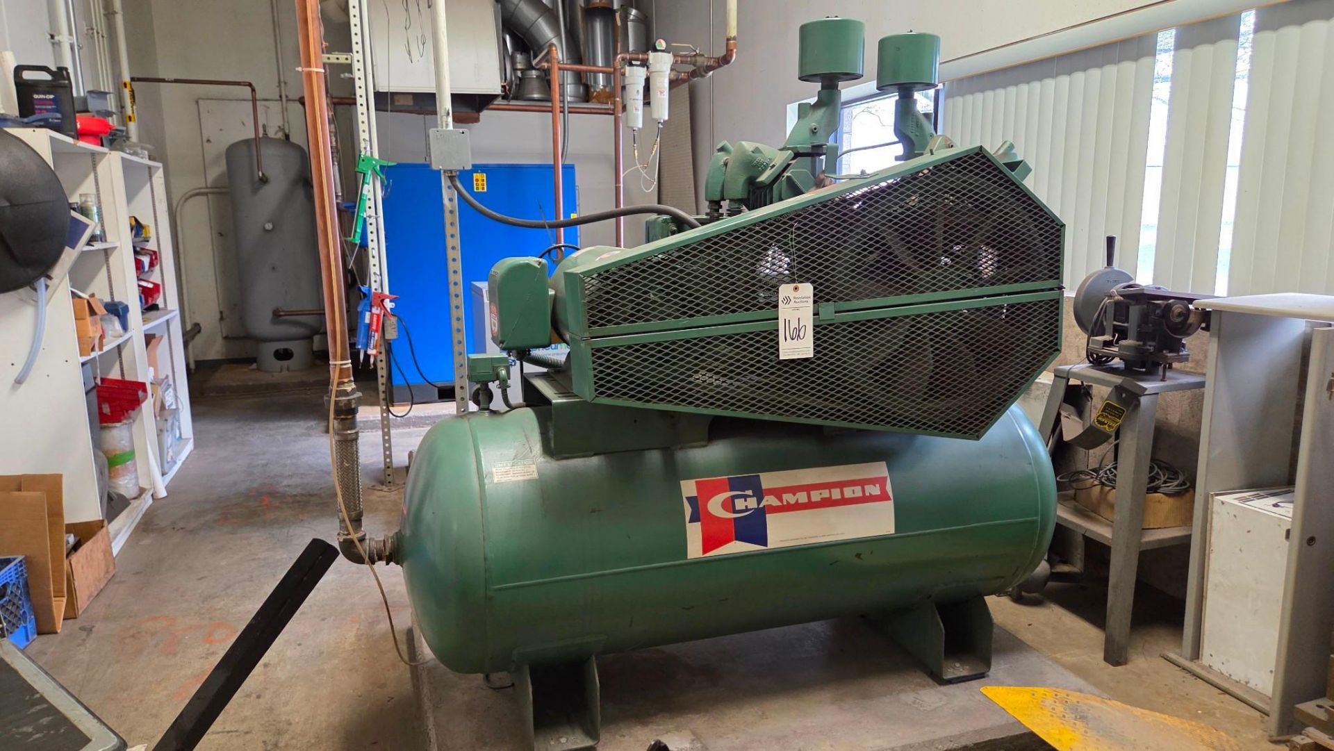 Yellow Jacket R70a Compressor 1996 CHAMPION HRA25-12 120 GALLON 25 HP AIR COMPRESSOR S/N: R70A-11728 ...