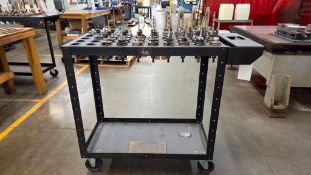 CAT 40 TOOL CART WITH CAT 40 TOOLING