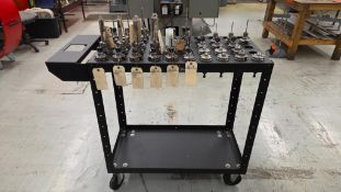 CAT 40 TOOL CART WITH CAT 40 TOOLING
