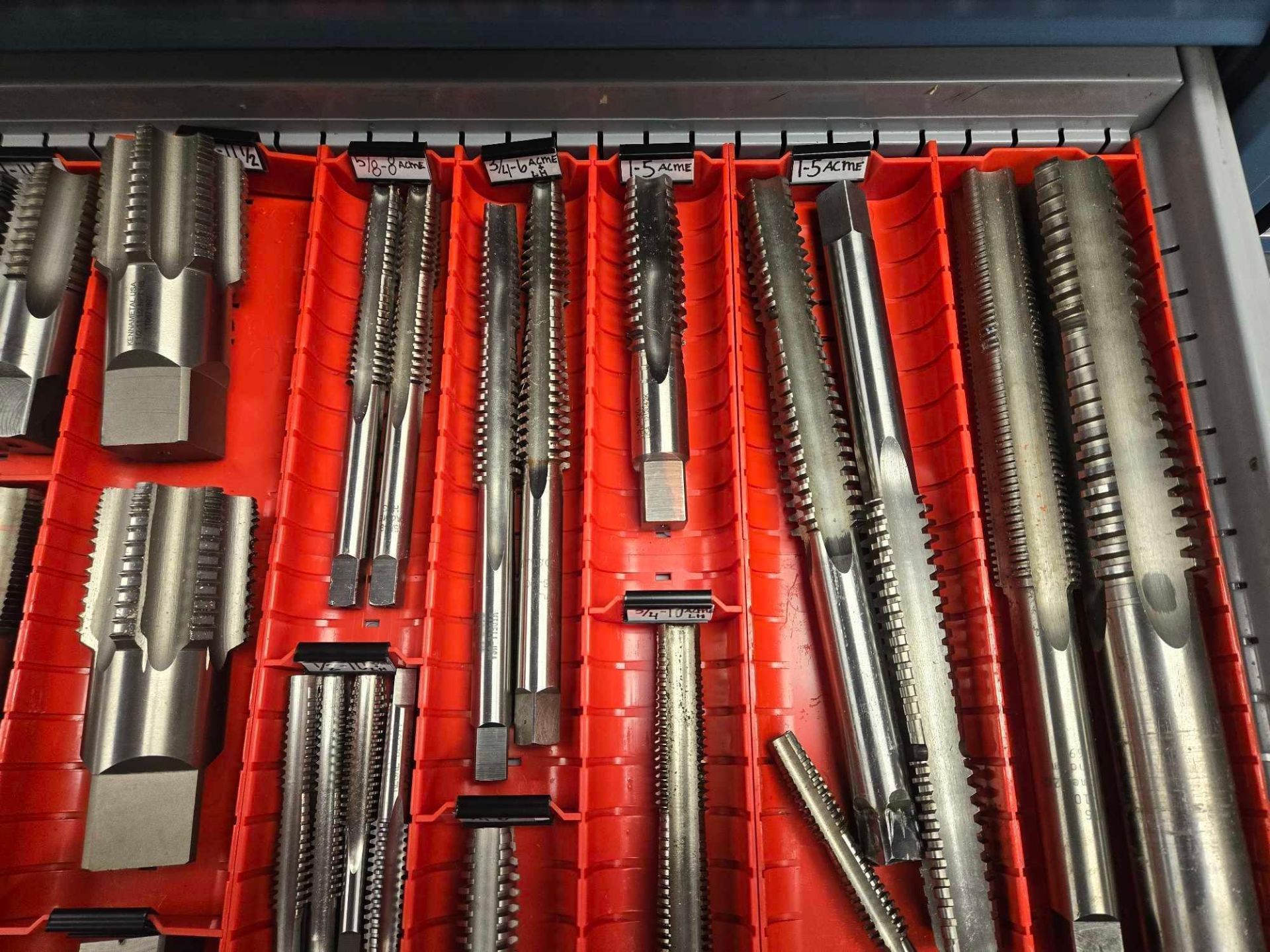 TOOLING LOT - (2) SETS OF ROLLFORM, NPT & ACME TAPS - 0-80 THROUGH 1-14 ...