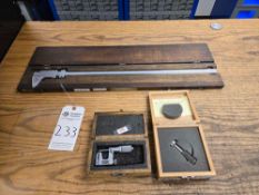 INSPECTION - STARRETT VERNIER CALIPER, MITUTOYO UNI-MICROMETER, THREAD GAUGE
